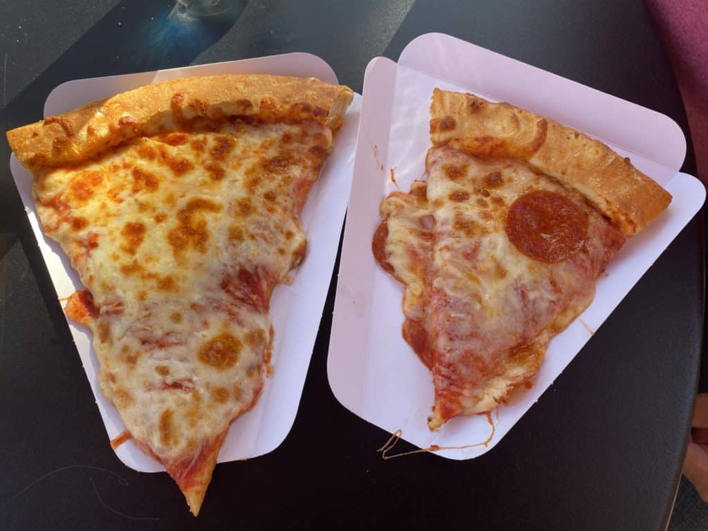 cheese and pepperoni pizza slices