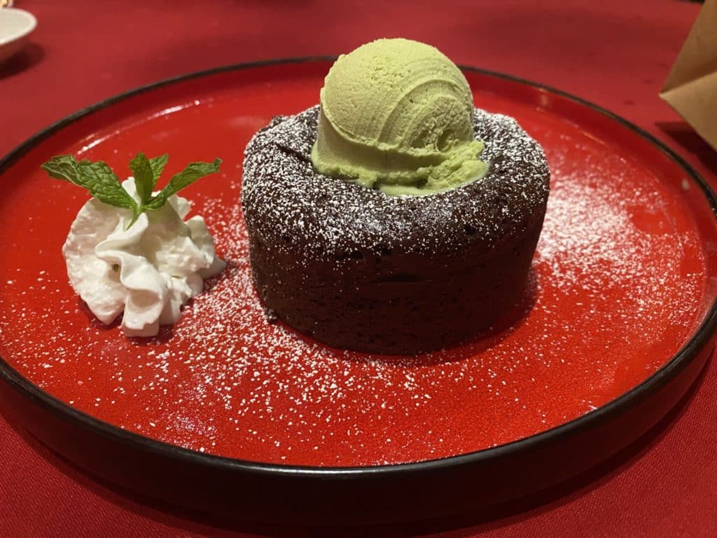 chocolate lava cake from Chi at the Peppermill Casino in Reno