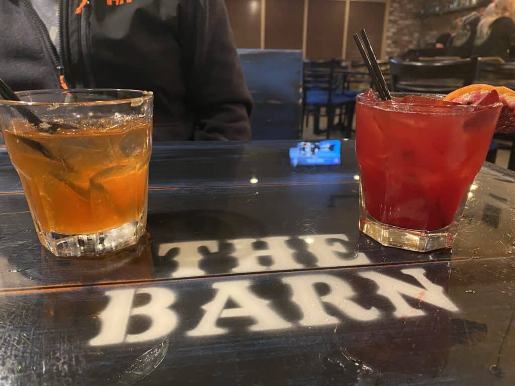 The Barn in Ramona - Old Fashioned and Tequila Sunrise