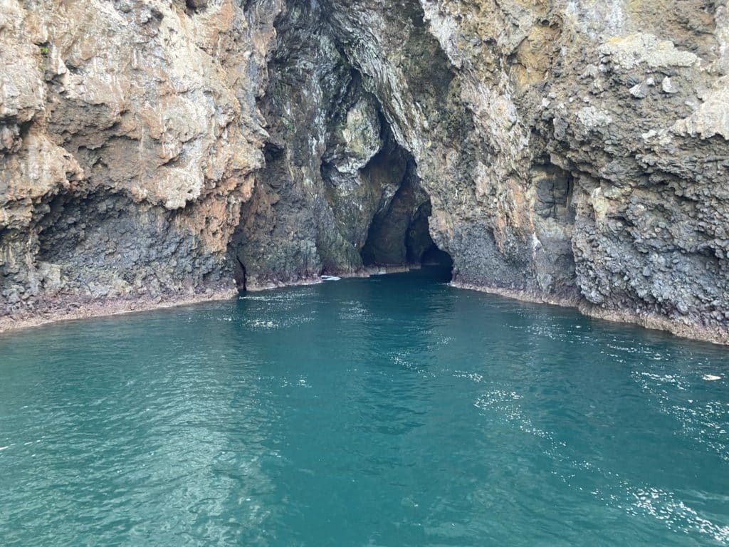 entrance to the sea cave at Santa Cruz Island