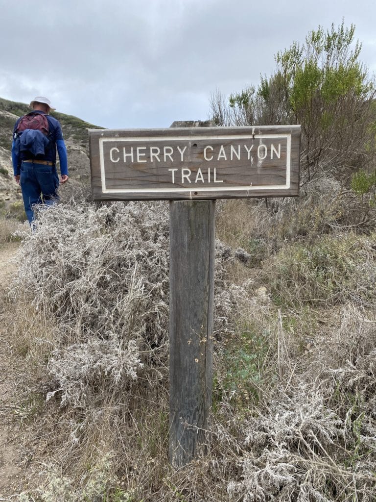 Cherry Canyon Trail sign