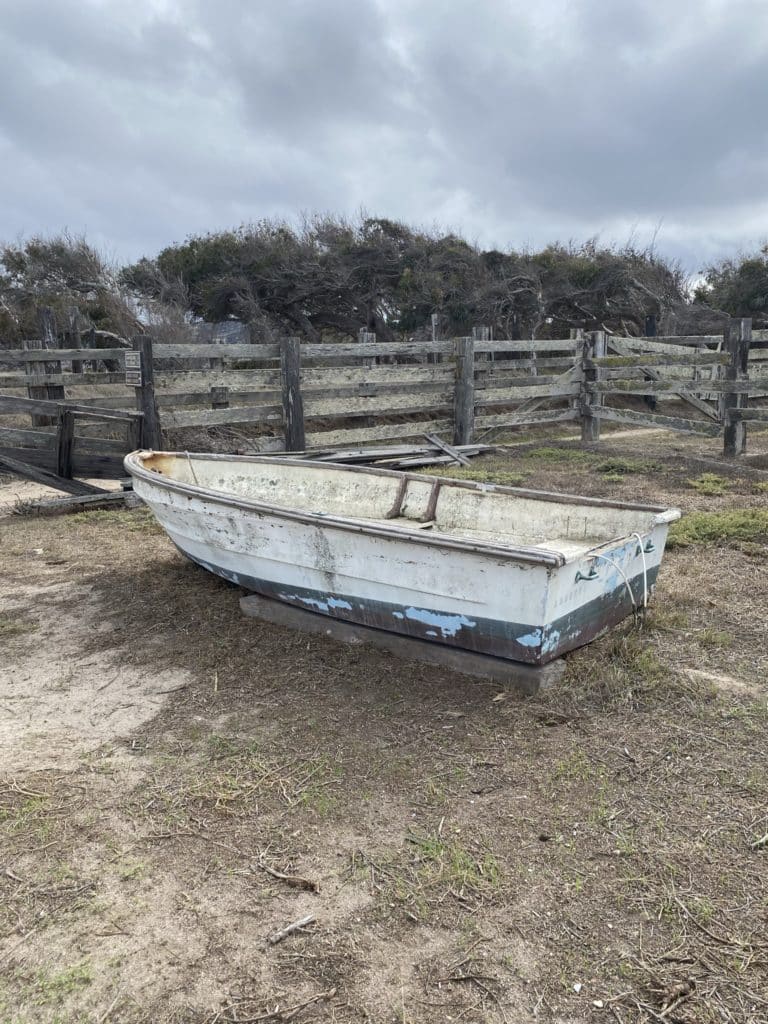 old boat on Santa Rosa Island