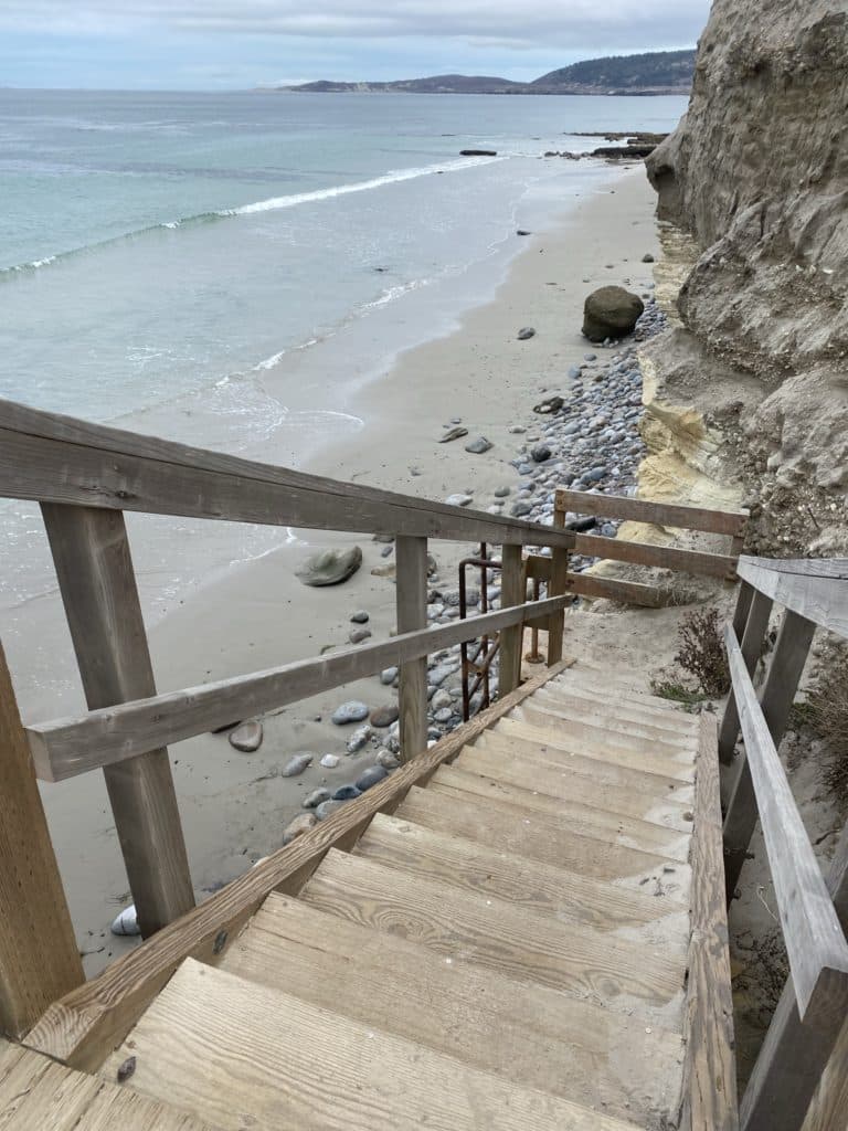 steps down to the beach at Santa Rosa Island