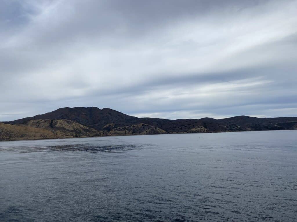 the boat ride from Santa Cruz Island to Santa Rosa Island