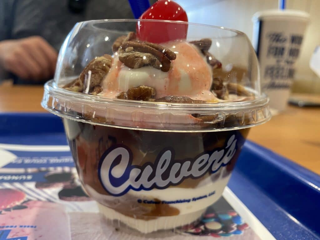 turtle sundae from Culver's