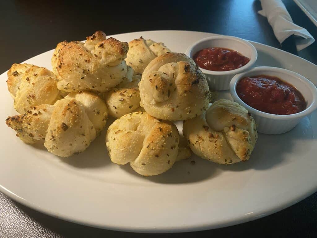 garlic knots appetizer from Renee's in Tucson