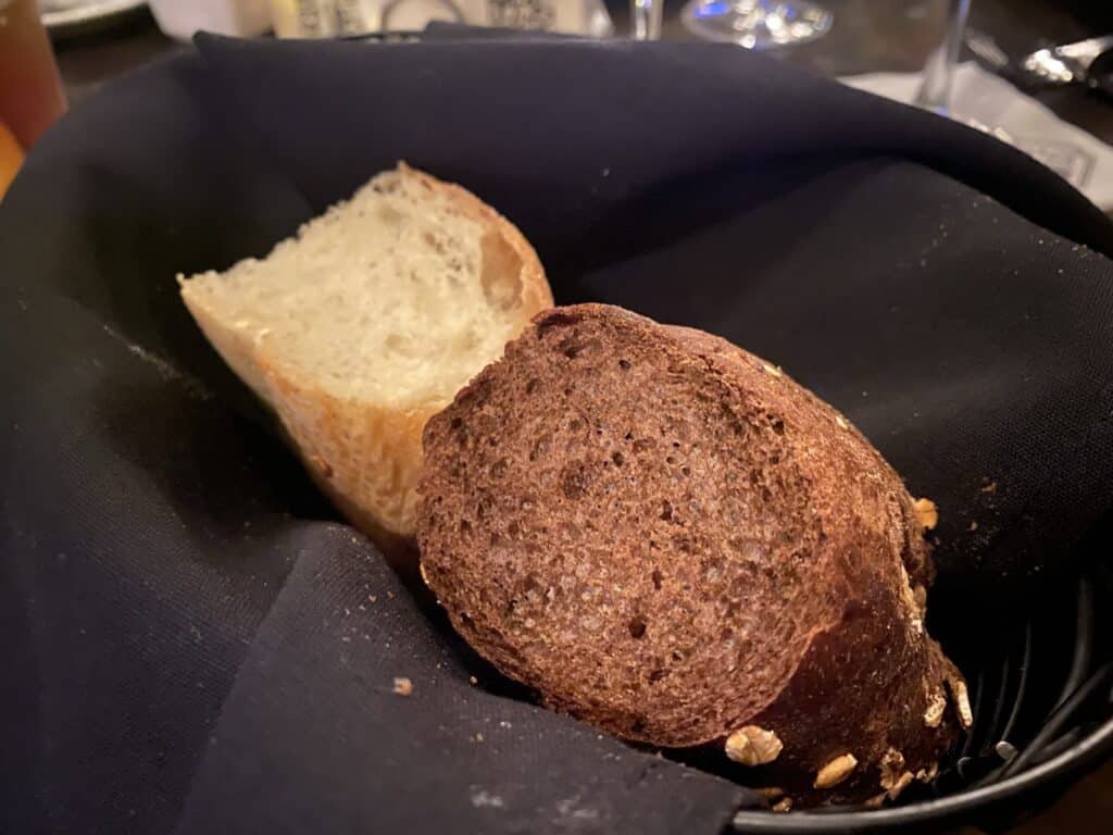 complimentary bread service at Holdren's Steaks & Seafood in Santa Barbara