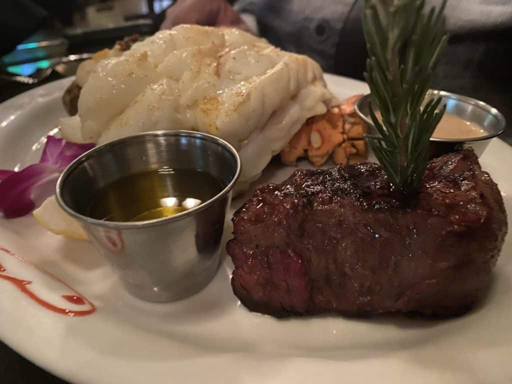 filet and lobster trail at Holdren's Steaks & Seafood in Santa Barbara