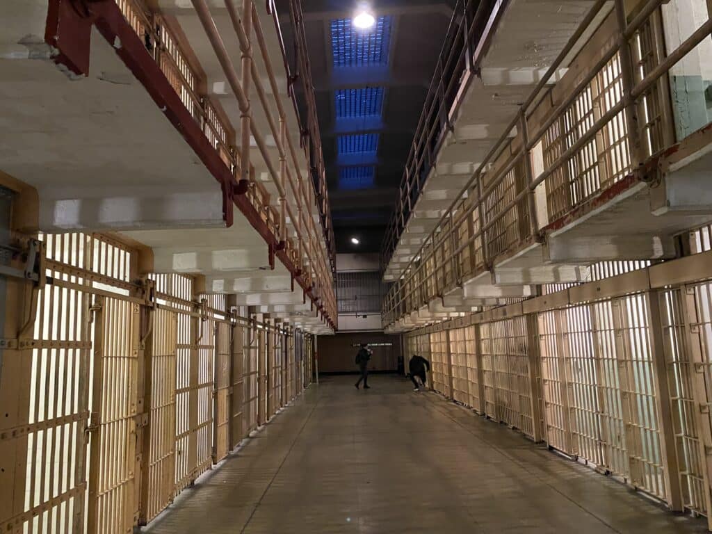cell block at Alcatraz Prison