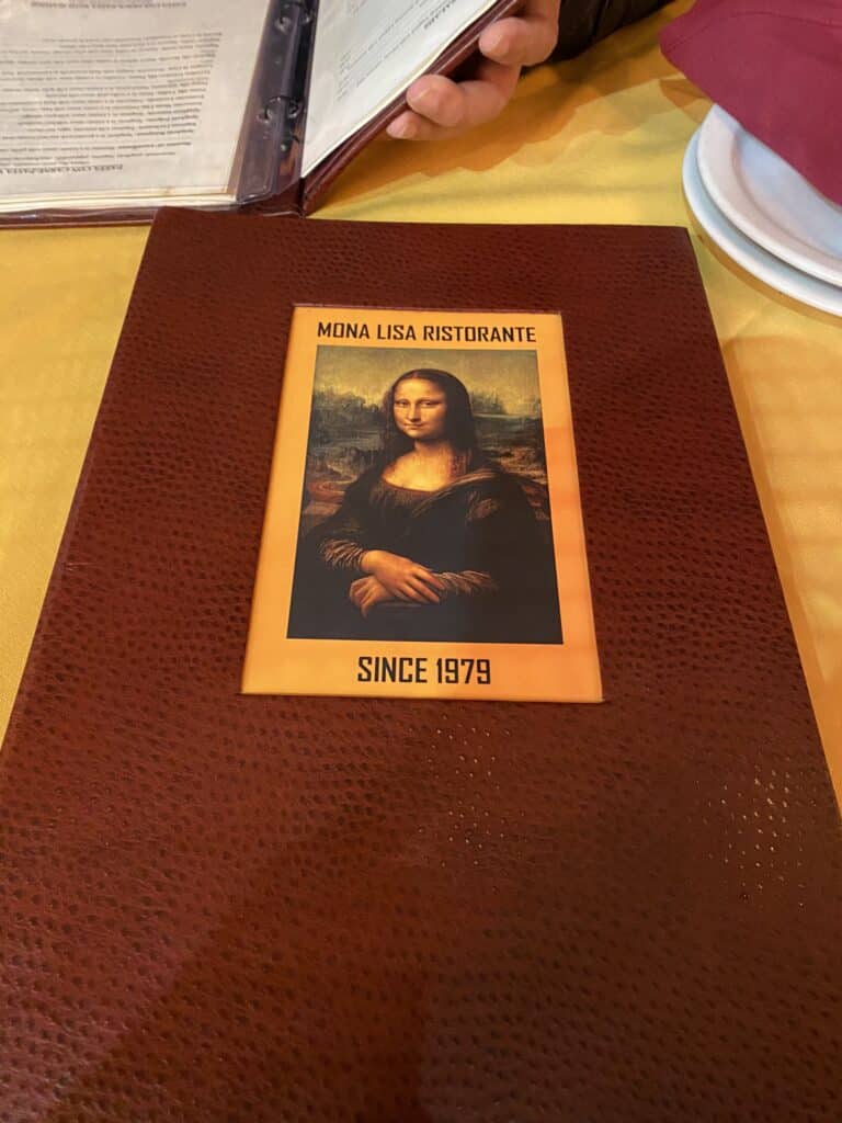 Mona Lisa Ristorante menu
