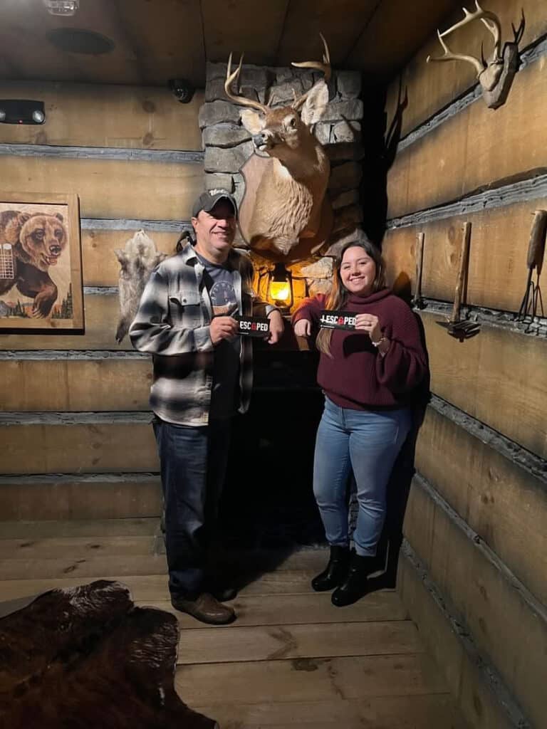 The Escape Game Las Vegas Gold Rush Escape Room Photo Op at The Forum Shops at Caesars Palace Couples Weekend Getaway in Las Vegas