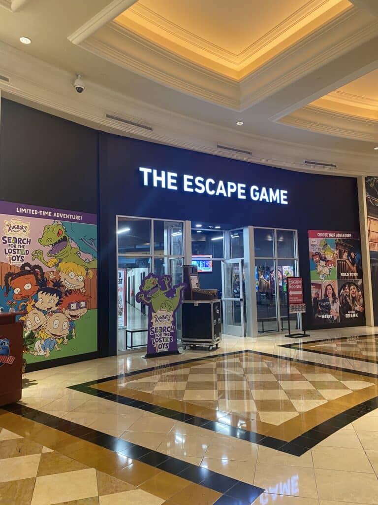 The Escape Game Las Vegas Entrance at The Forum Shops at Caesars Palace Couples Weekend Getaway in Las Vegas