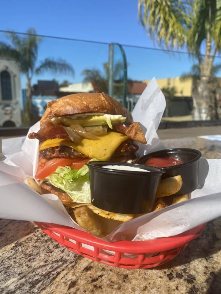 burger from Hurricane's Bar & Grill