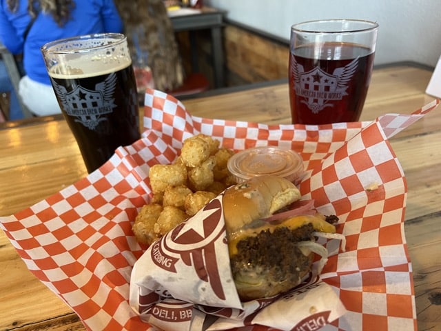 All American Brew Works in Anaheim - Burger, Tots, Beer, and Seltzer