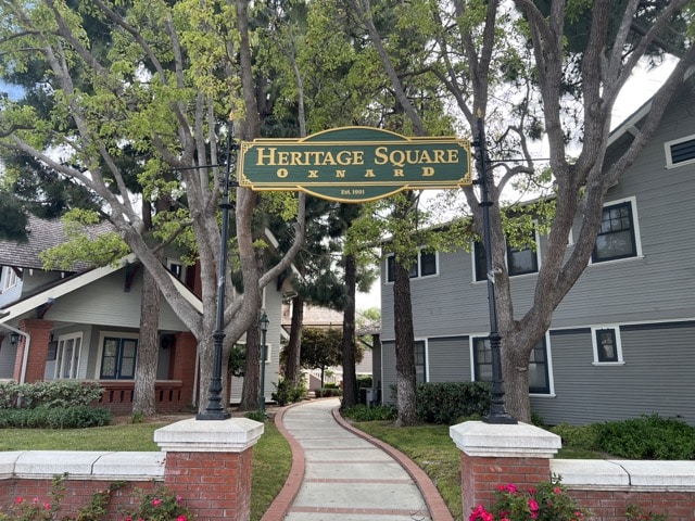 Heritage Square Park in Oxnard, California - entrance sign