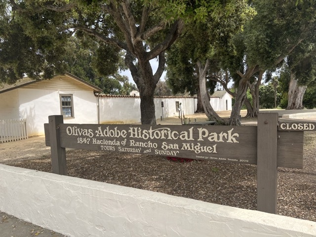 Olivas Adobe Historical Park - Ventura, California - welcome sign