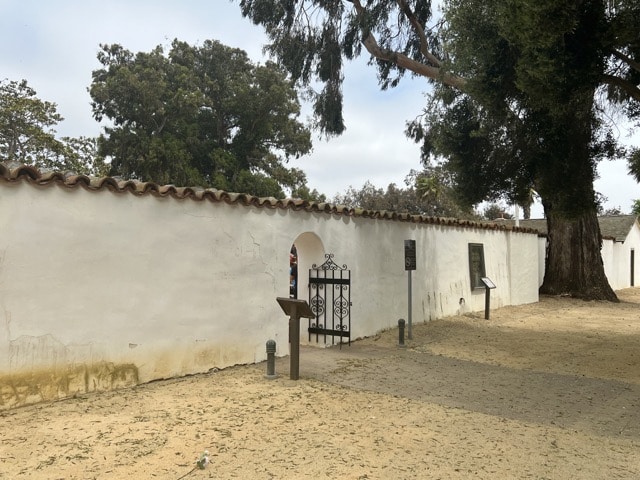 Olivas Adobe Historical Park - Ventura, California - the wall surrounding the adobe