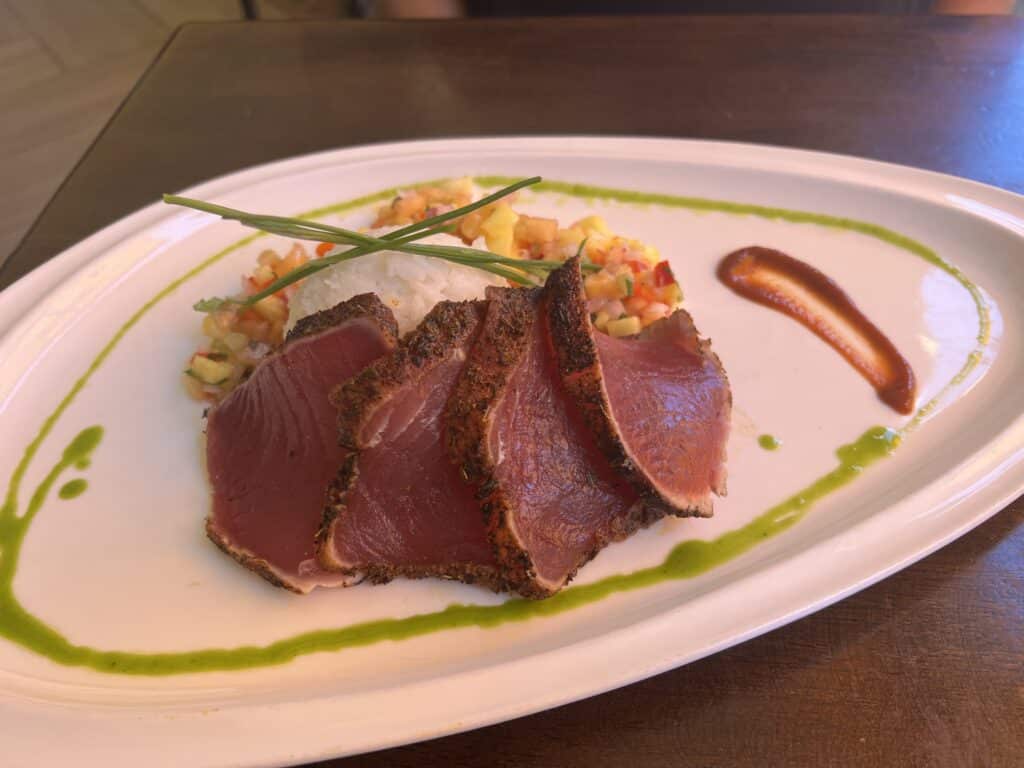 seared ahi tuna from Citrus City Grill in Old Town Orange