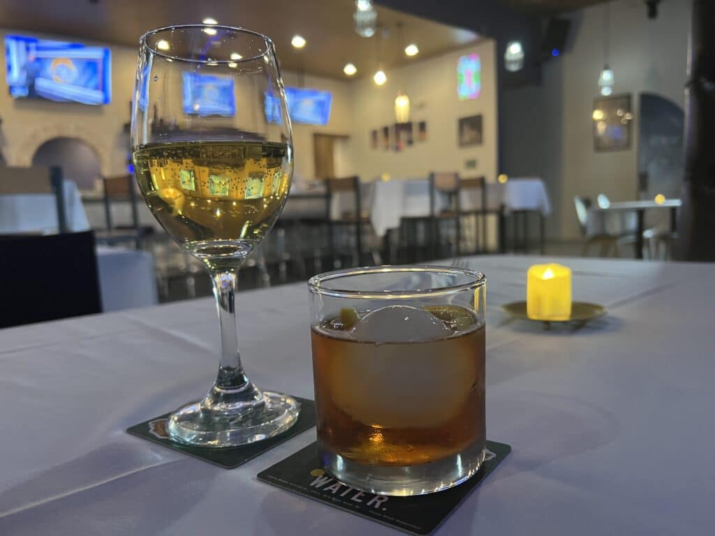 212 Grill and Nightclub in Downtown Fullerton  - Wine and Old Fashioned