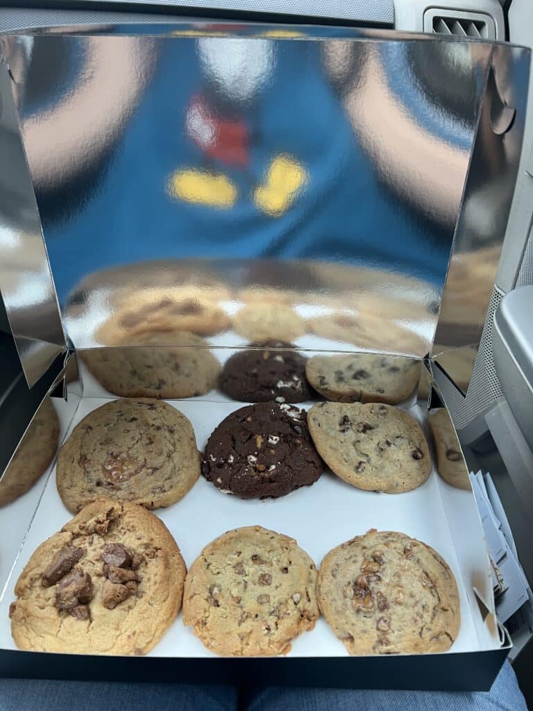 Milk & Cookies in Downtown Fullerton - half a dozen cookies