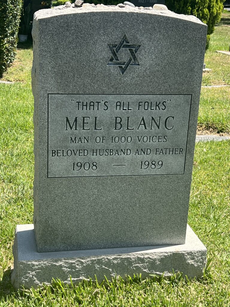 Mel Blanc grave site at Hollywood Forever Cemetery