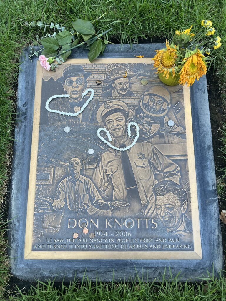 Don Knotts grave site at Pierce Brothers Westwood Cemetery