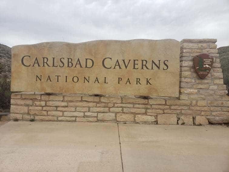 Carlsbad Caverns National Park entrance sign