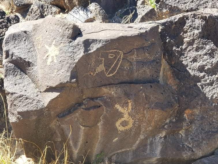 petroglyphs at Petroglyph National Monument in Albuquerque New Mexico 