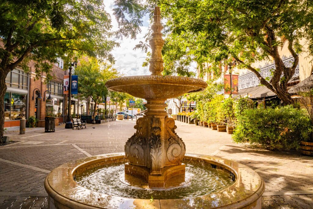 fountain in Downtown Santa Ana
