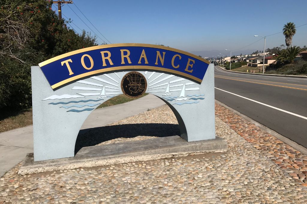 Torrance city welcome sign