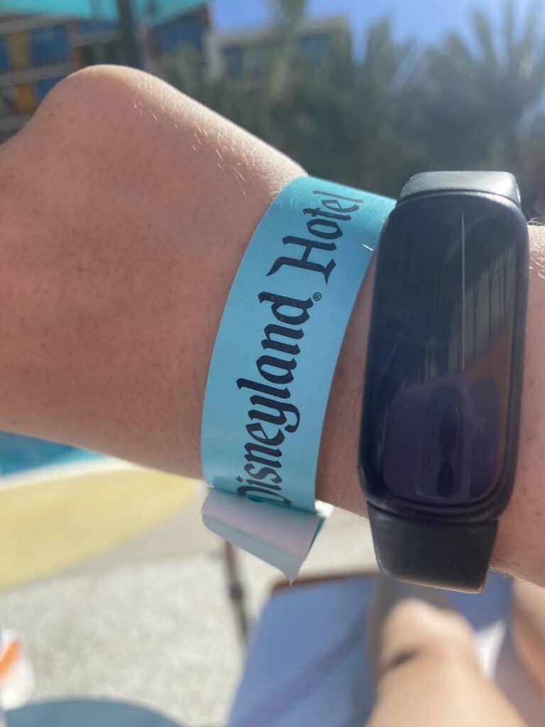 Disney Vacation Club Pool wristband at the Villas at Disneyland Hotel