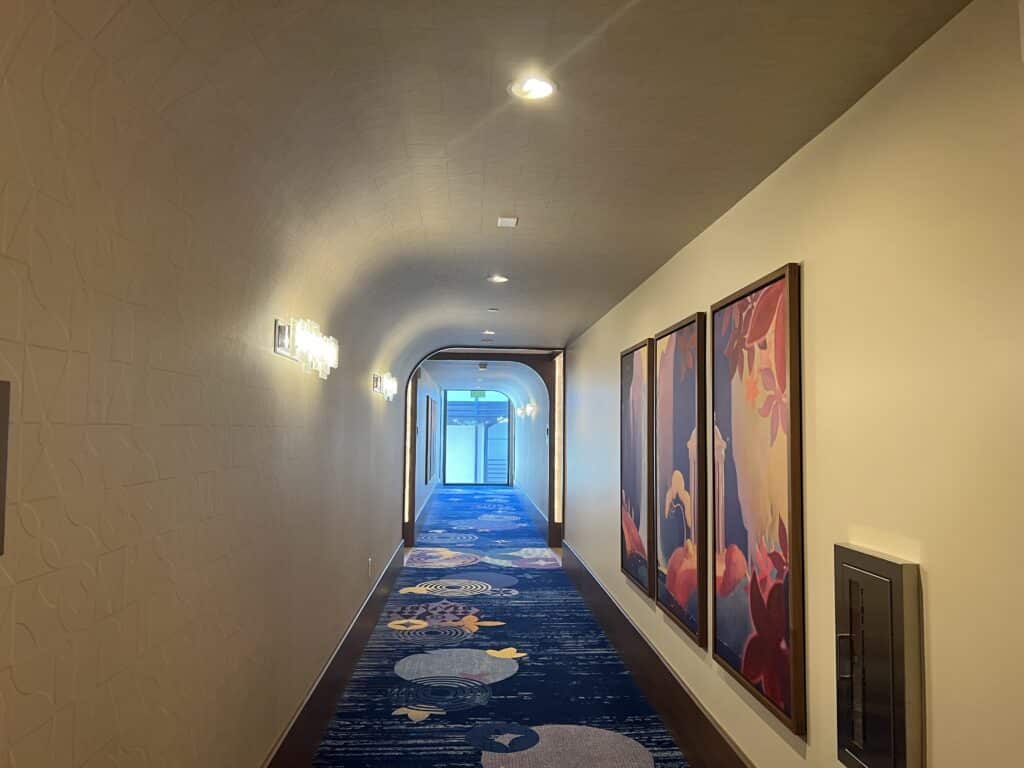 hallways at Disneyland Hotel