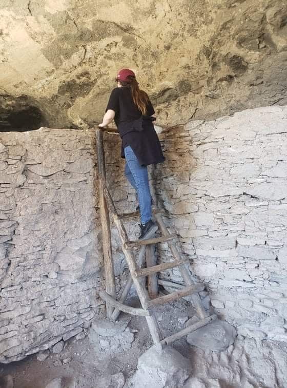 Climbing Into The Gila Cliff Dwellings 