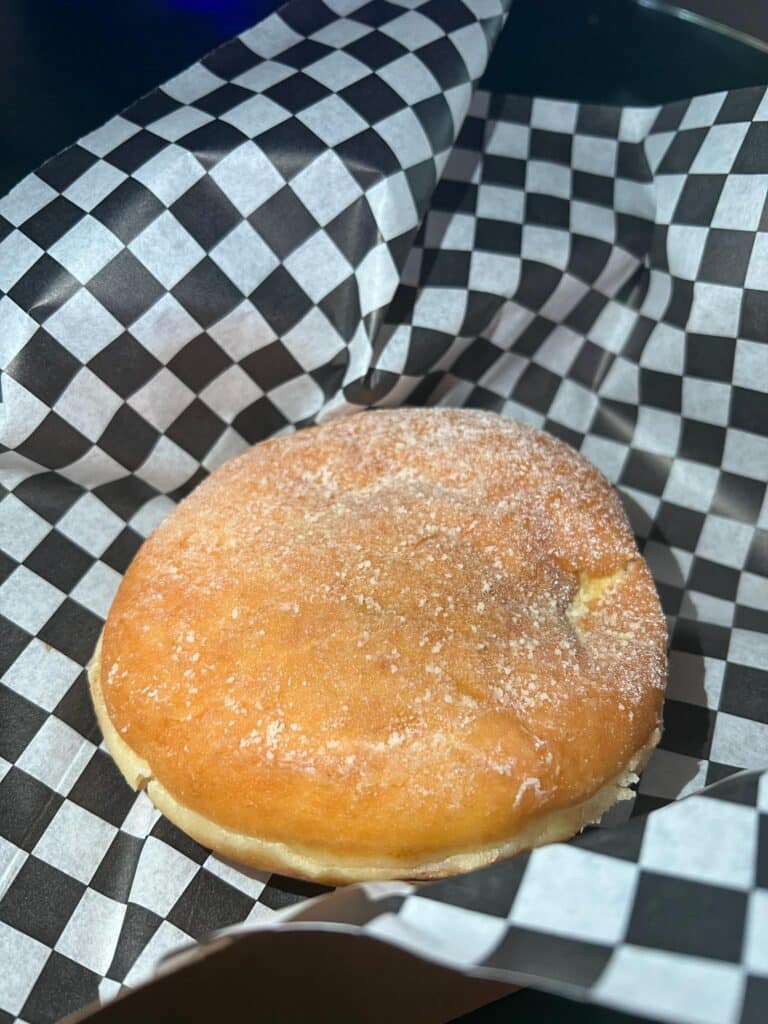 Nutella stuffed donut from the Donut Bar at Winter Fest
