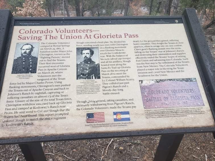 Glorieta Pass Battle Info Sheet at Pecos National Historical Park