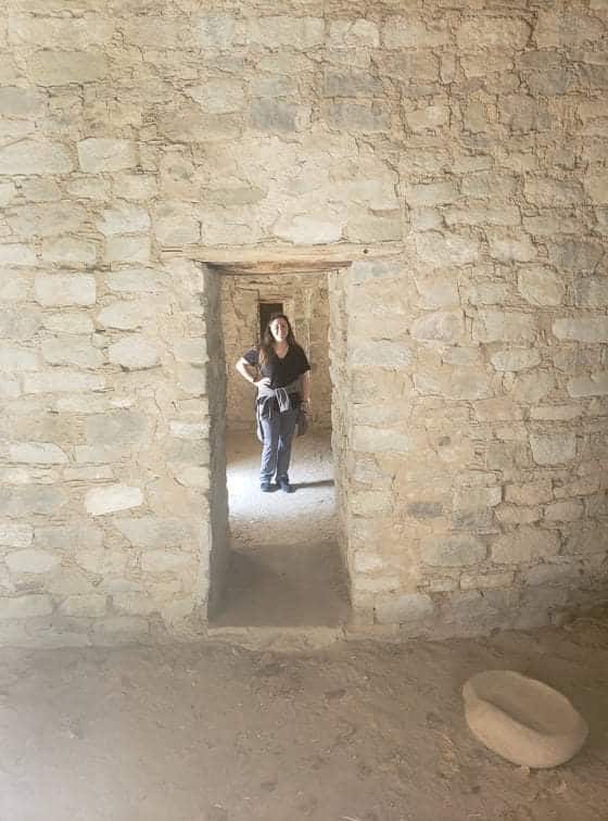 inside of the ruins at Aztec Ruins National Monument