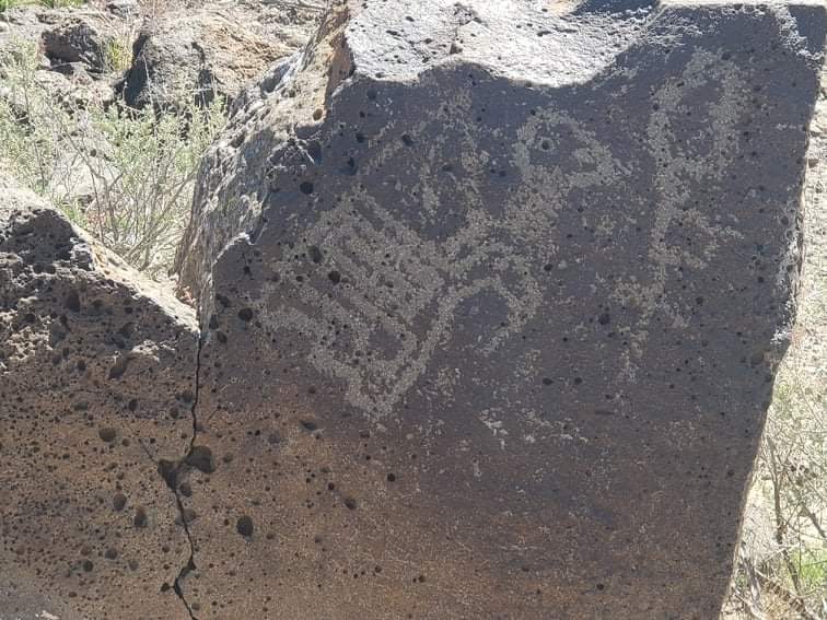 petroglyphs at Boca Negra Canyon Trail at Petroglyph National Monument in Albuquerque, New Mexico