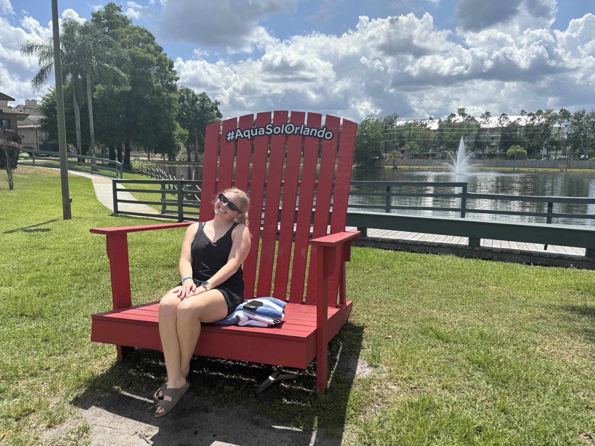 over sized adirondack chair photo spot