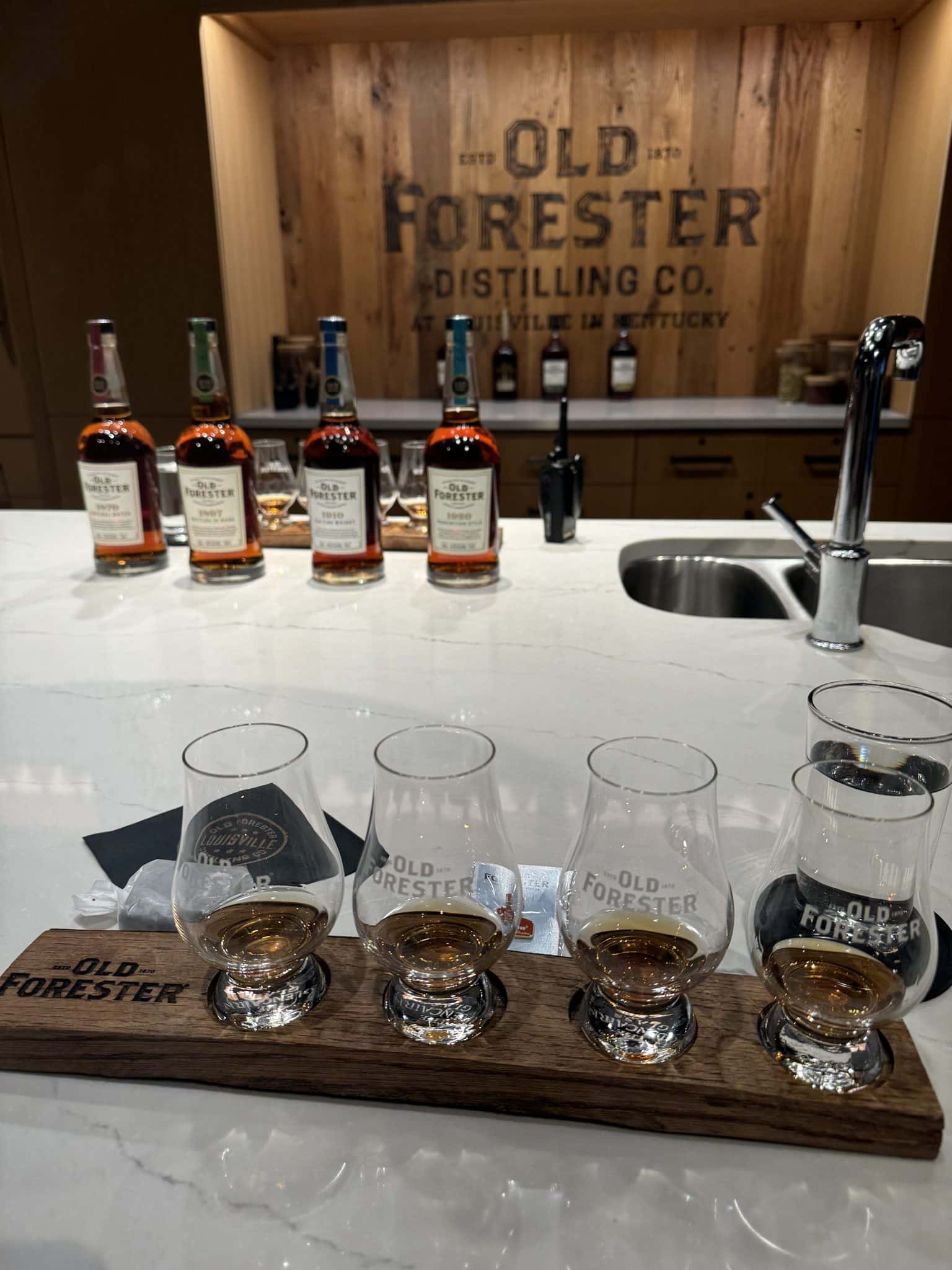 whiskey tasting at Old Forester Distilling Co