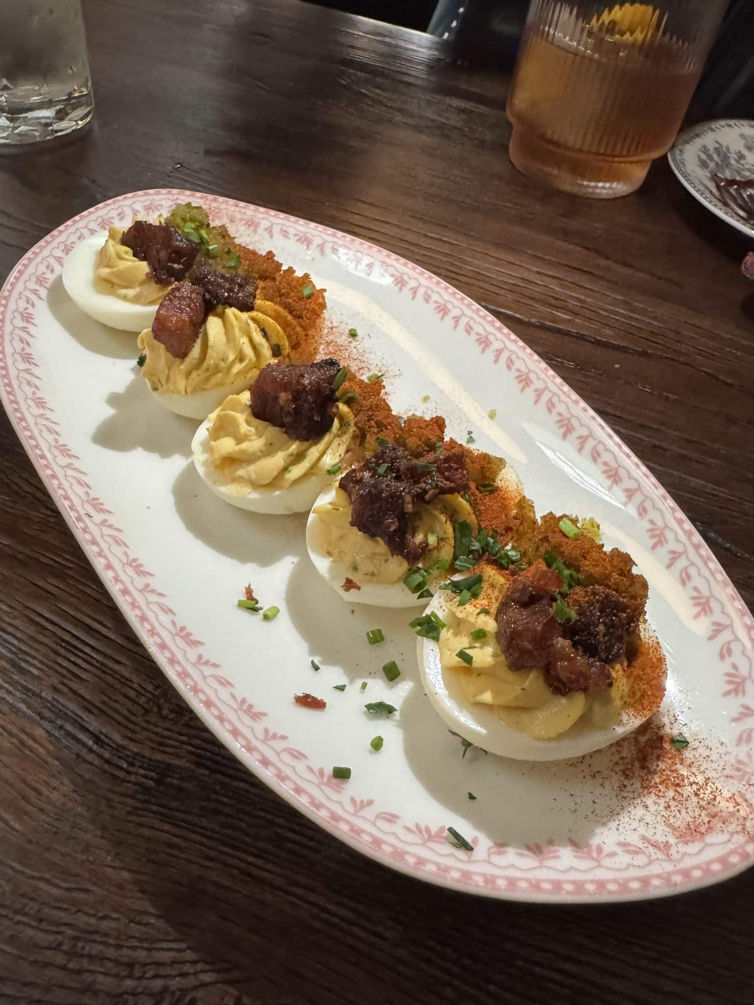 deviled eggs from Scholar restaurant in Grand Rapids