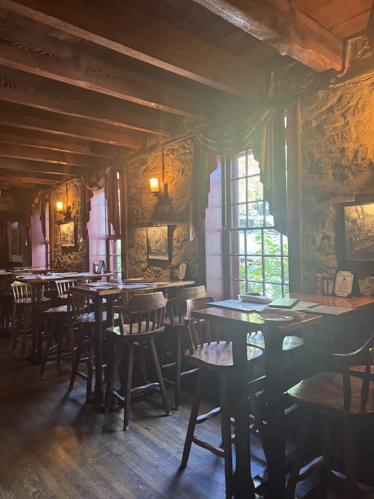 inside the Olde Bryan Inn colonial era tavern in Saratoga Springs